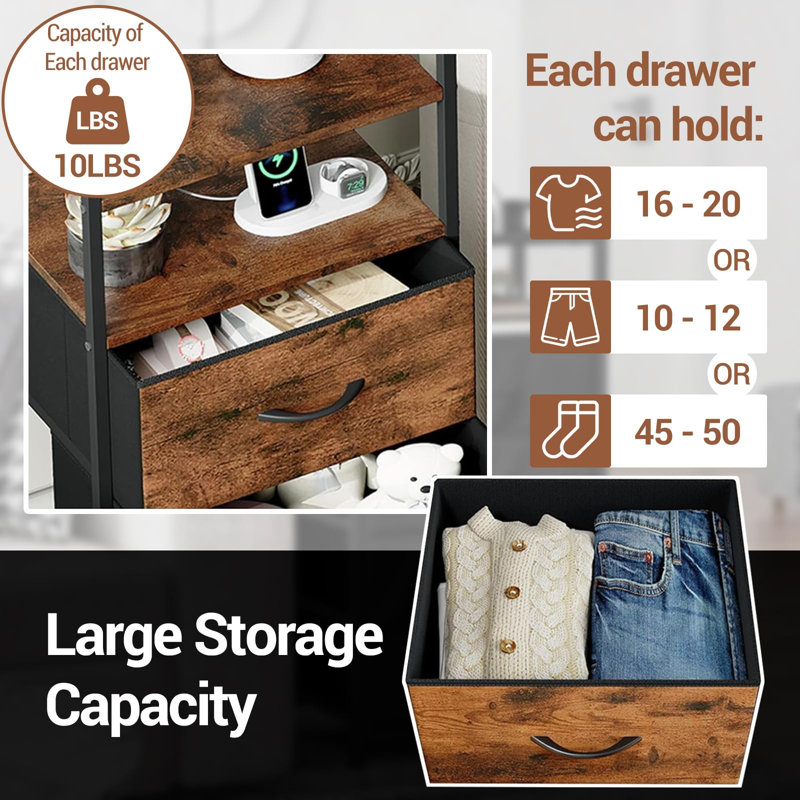 41cm W 4 - Drawer Chest of Drawers, Brown