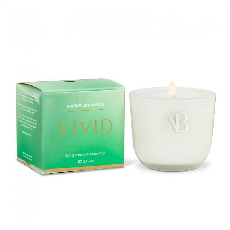 Bougie sureau à la noix de coco et piédestal, Vert