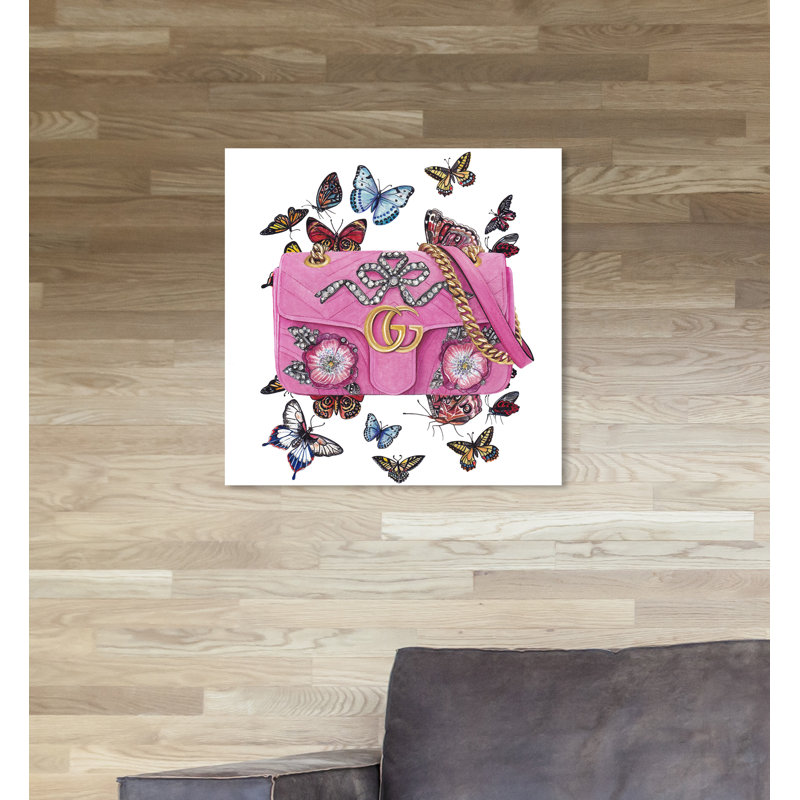« souvenirs de poupée-sac à papillon », impression, H 24 po x l 24 po x P 1,5 po, Toile tendue