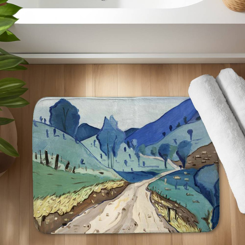 Grunin Microfiber Non-Slip Bath Mat, 24" W x 17" L