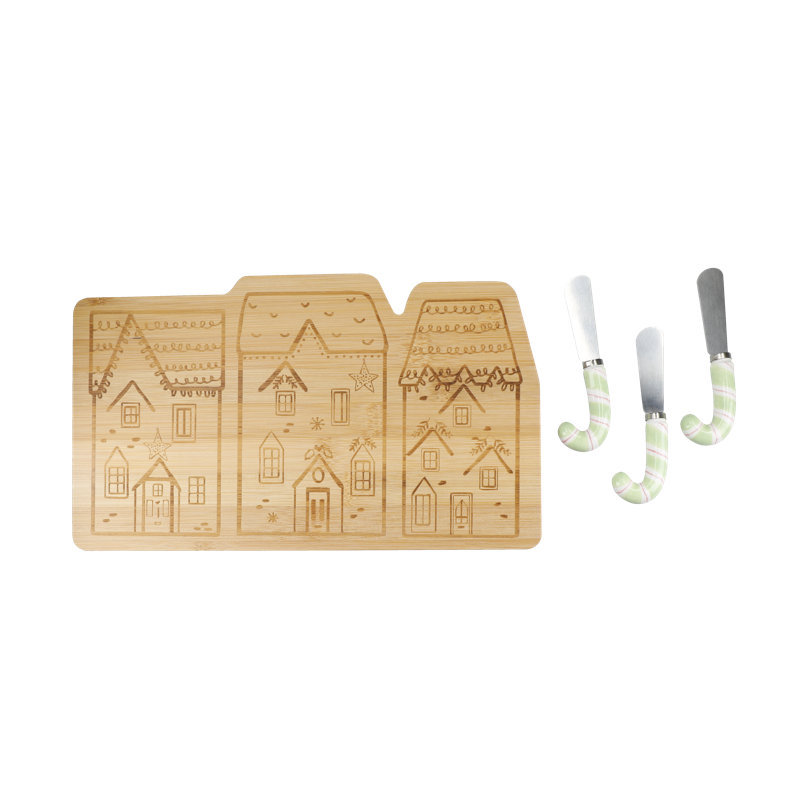 KitchenCraft The Nutcracker Collection Bamboo Cheese Serving Set