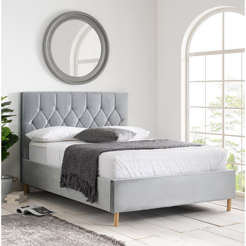 Benninger Upholstered Ottoman Bed, Double (4'6), Grey
