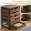 Commode de rangement en bois à 5 tiroirs avec roulettes