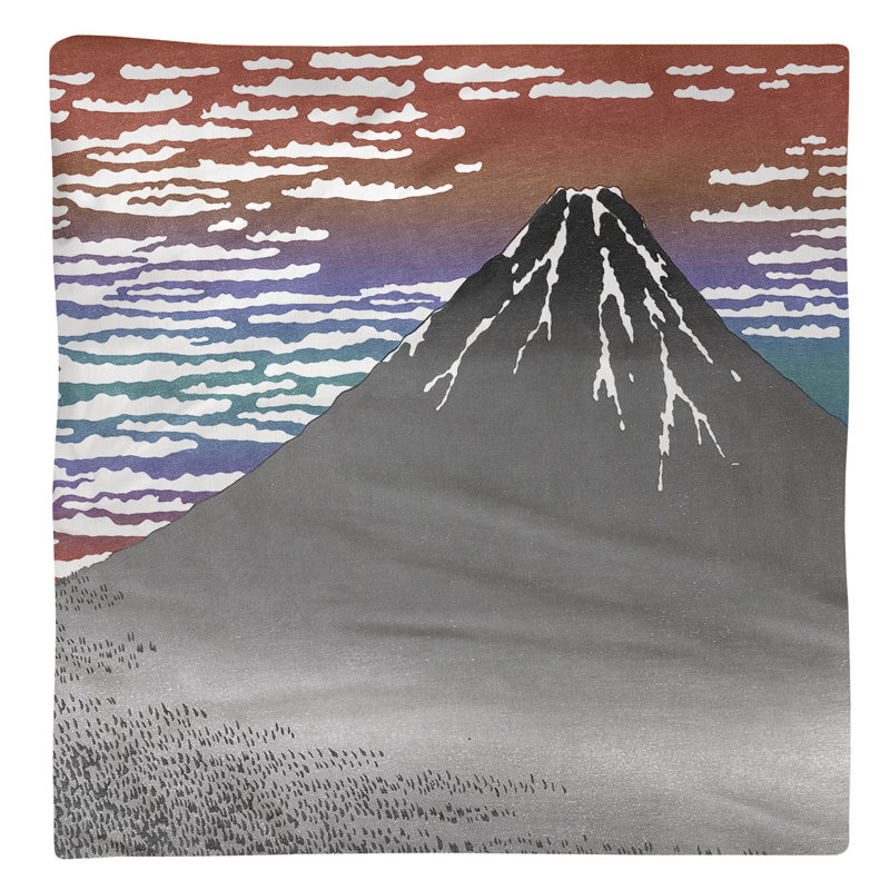 Katsushika Hokusai Cotton Square Napkin, Red Sky