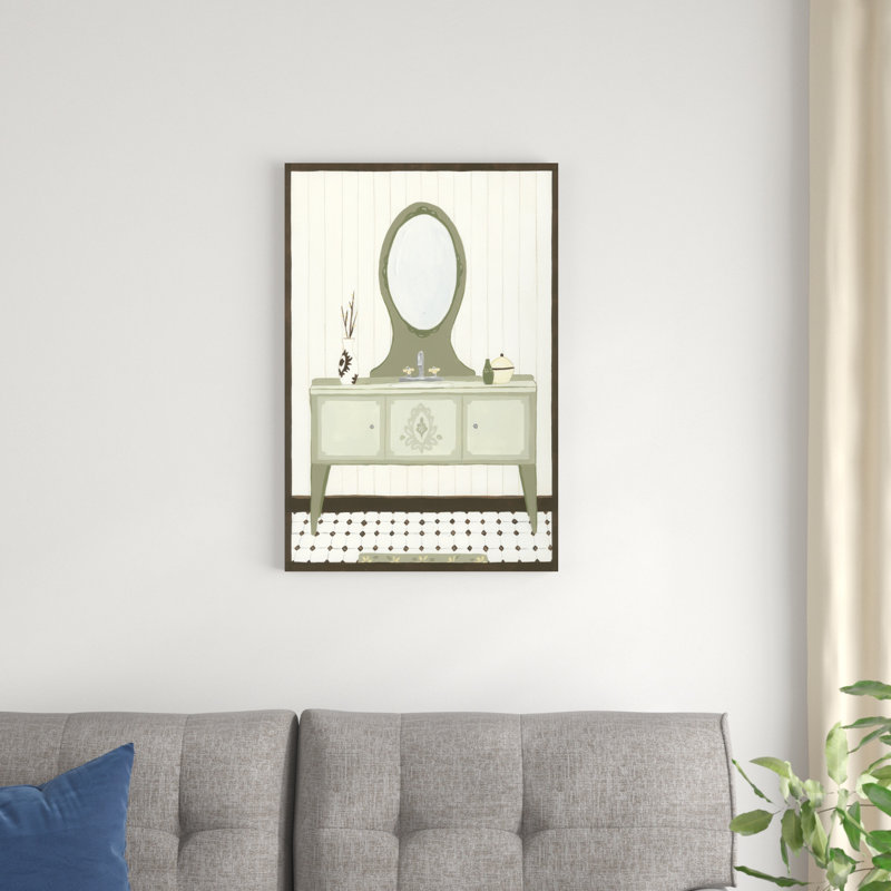 " Parisian Bath IV " Painting Print, 30" H x 20" W x 1.25" D