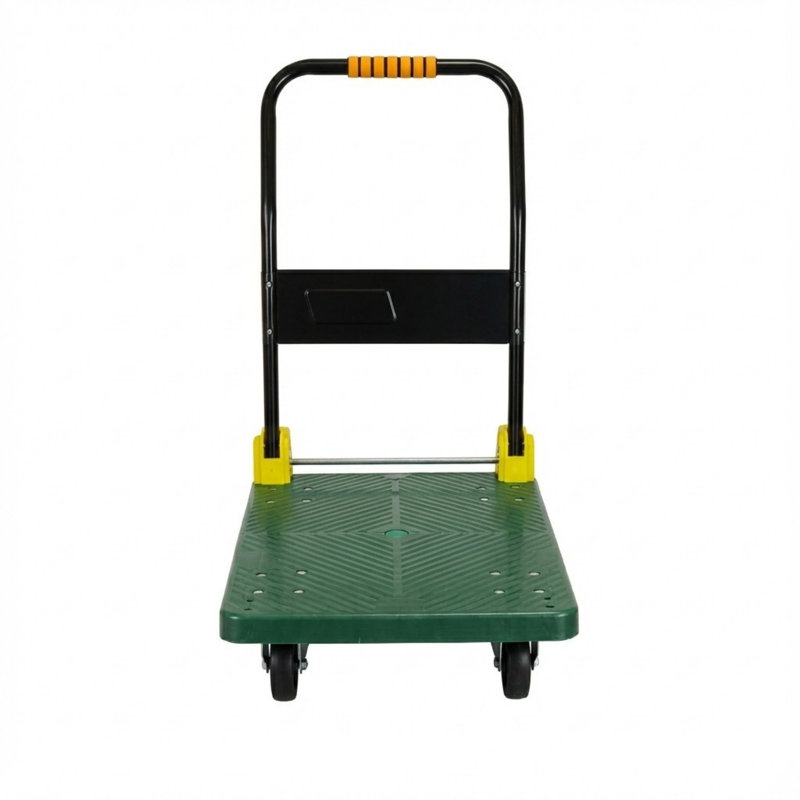 Camion plateforme pliable robuste, 34.3" H x 18.9" W x 28.4" D, Vert