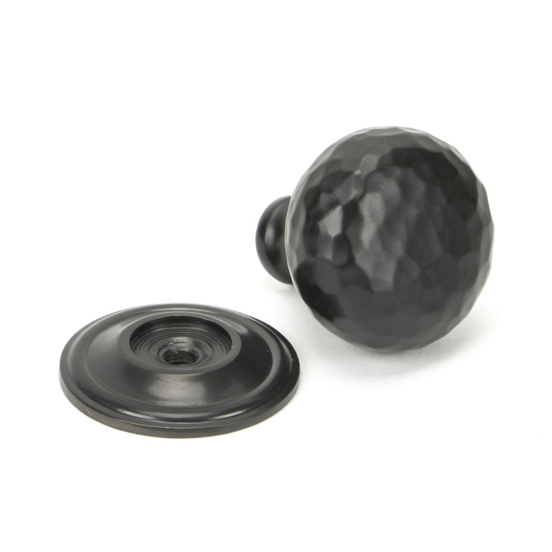 Hammered Mushroom 32mm Diameter Knob, Aged Bronze