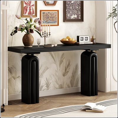 Console chic, élégante et luxueuse en placage d'acacia, convenant au vestibule, au couloir, au salon, au vestibule, au couloir