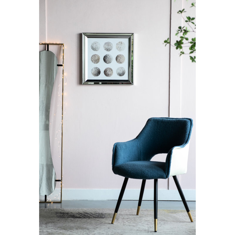 Miroir, art mural en cristal, 19,7 x 19,7 po, représentation artistique multicolore des modifications, - embouts en résine, 4,4 lb, art avec représentation de phase, cadre, décor,