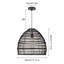 Aracelie 1 - Light Black Dome Pendant-1192592130