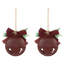 Ornements en forme de flocons de neige «Joy» Jingle Bell - 5 po - ensemble de 2