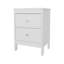 Table de chevet blanche avec 2 tiroirs