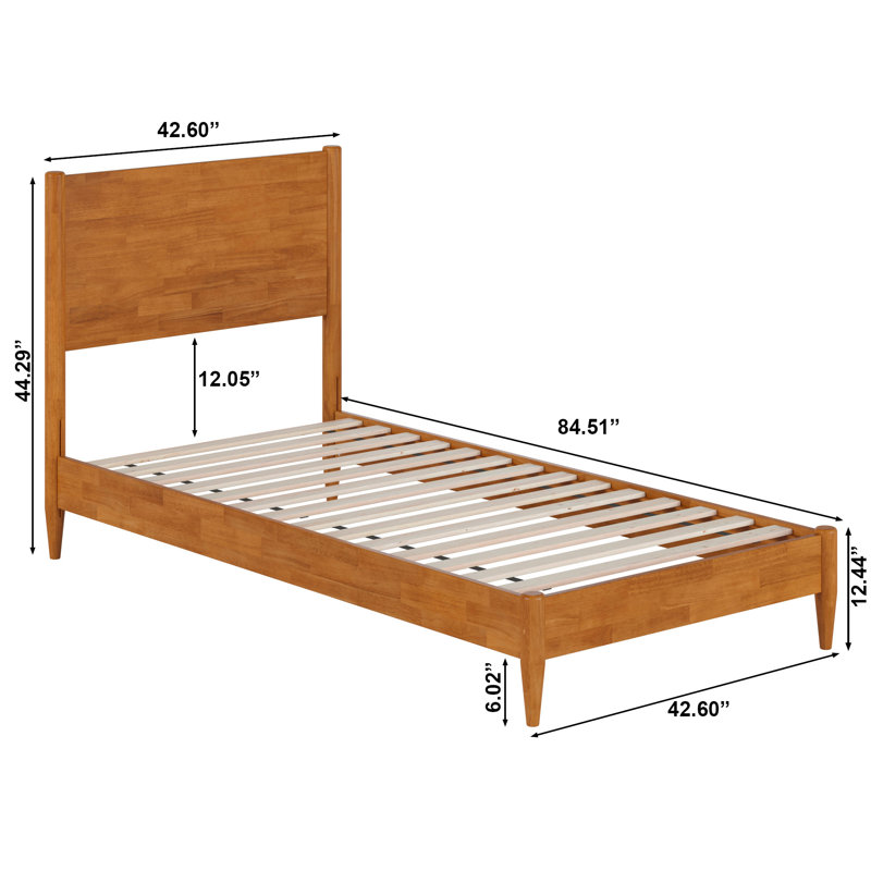 Lit plateforme Bromwyn, Simple TG, Caramel clair