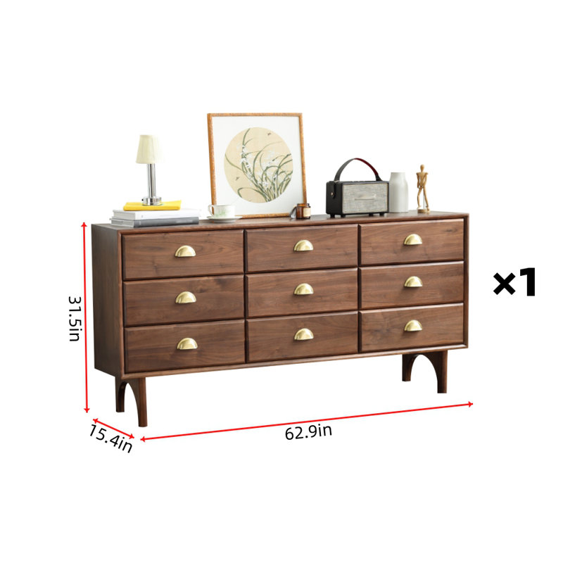 Commode d'appoint en bois massif italien