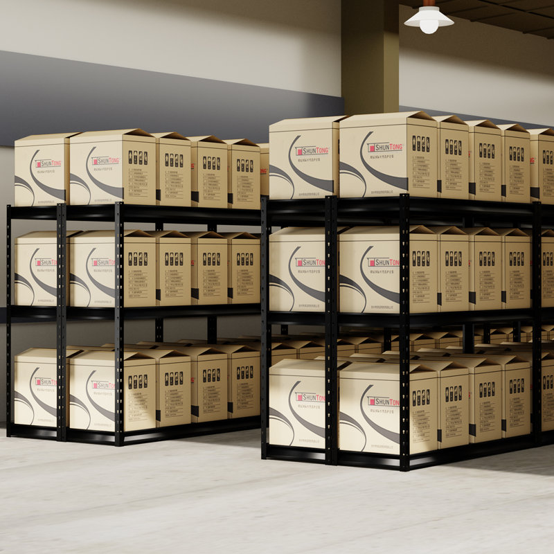 Étagère de rangement Atlas de 77 po de largeur avec capacité de 7500 lb, étagère robuste avec trois tablettes réglables