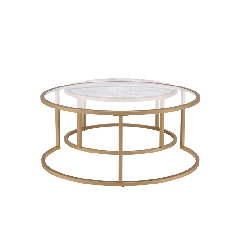 Engineered Stone Top Nesting Table Set
