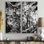 Graffiti noir et blanc cosmique II - grandes impressions géométriques sur toile 2 pièces