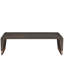 Fenwick Embossed 58" Wide Textured Raffia Dusty Bronze Accent Cocktail Table