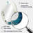 New Harmony Circular Abstract In White And Blue - Large Oval Wall Mirror On Metal-2034339126