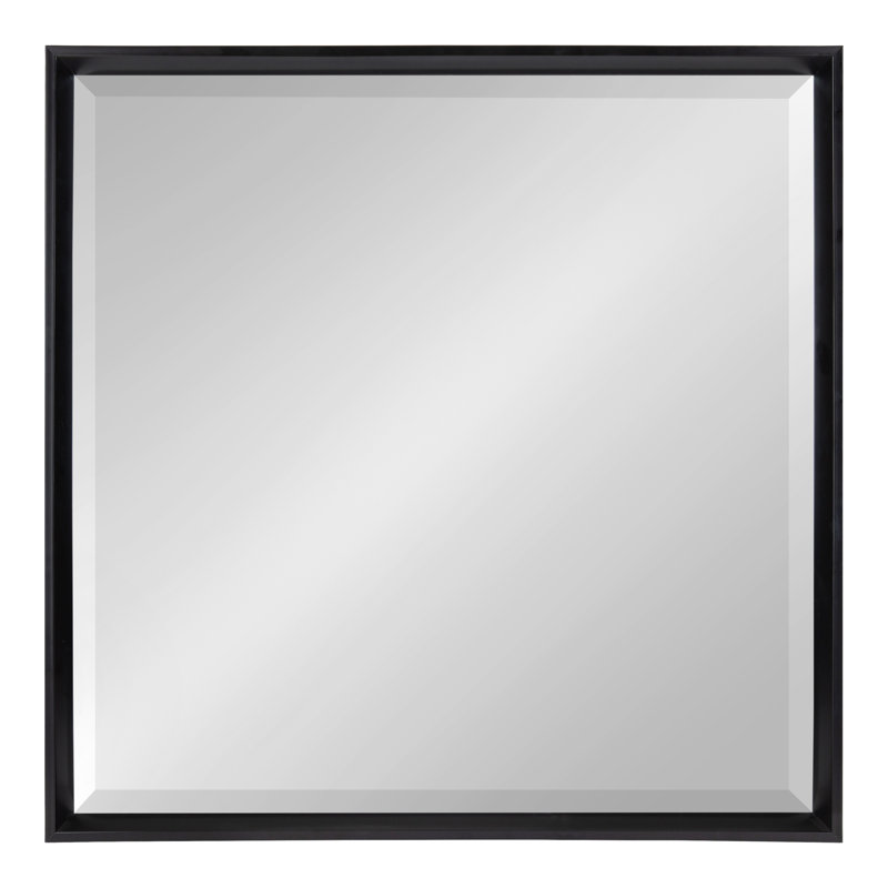 Miroir d'appoint Ovey, Noir, 29,5 po x 29,5 po