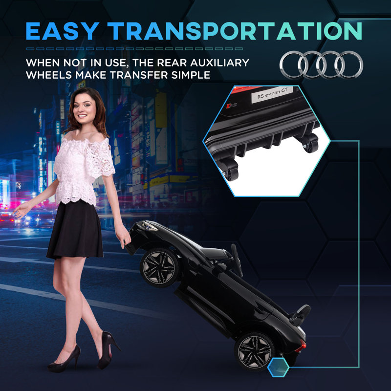 Black 12V Electric Ride-On Car with Remote Control