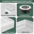 48" L x 36" W White Acrylic Shower Base for Two-Wall Alcove Right Entry | Center Drain with Magnetic Cover | Hassle-Free Cleaning
