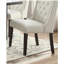 Ensemble de 2 chaises de salle à manger modernes en similicuir capitonné blanc