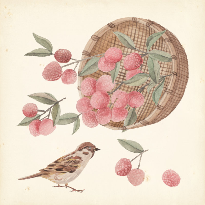 Basket With Fruit I by Melissa Wang - Wrapped Canvas Painting, 91cm H x 91cm W x 3.8cm D