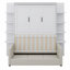 Armoire lit escamotable en bois avec tablettes de rangement et canapé-1538049893
