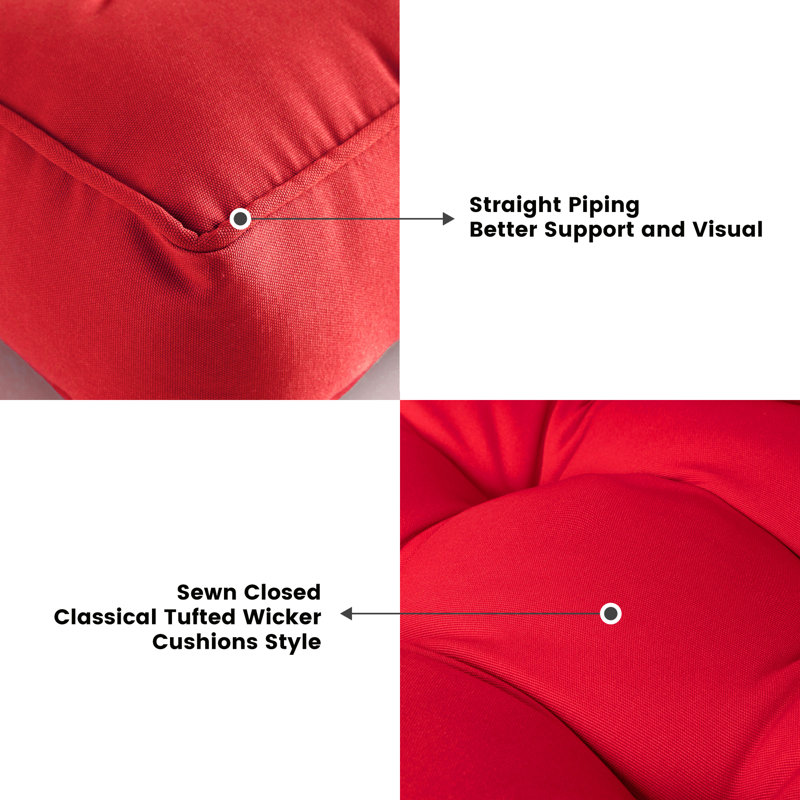 Outdoor 4.7'' Dining Chair Chair Pad, Red