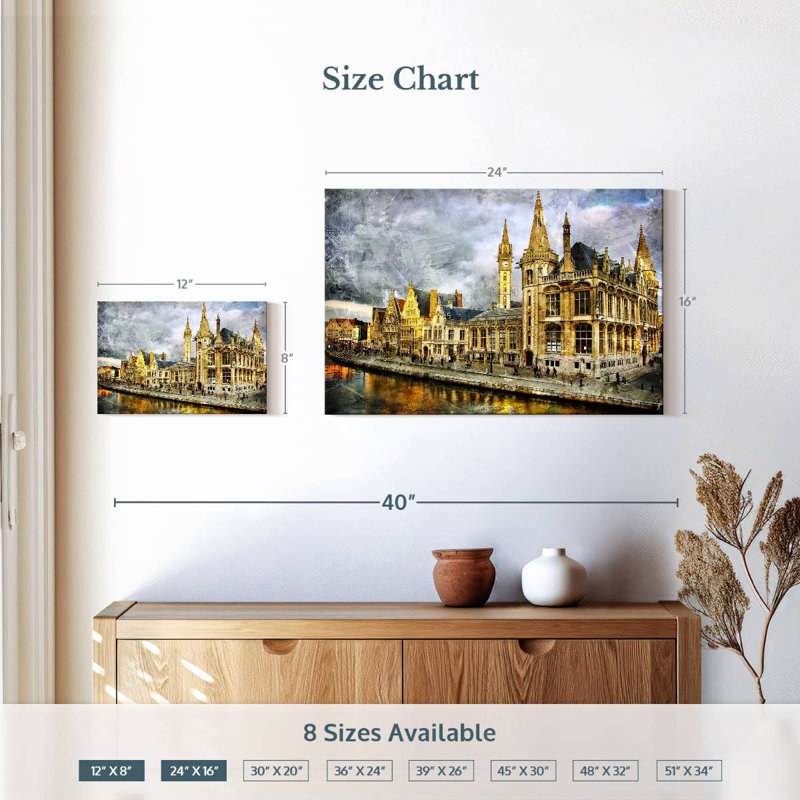 Ghent Landmark, 16" H x 24" W