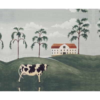 Primitive Cow - Painting Print