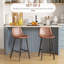 Upholstered Counter Stool with Metal Frame-409305866
