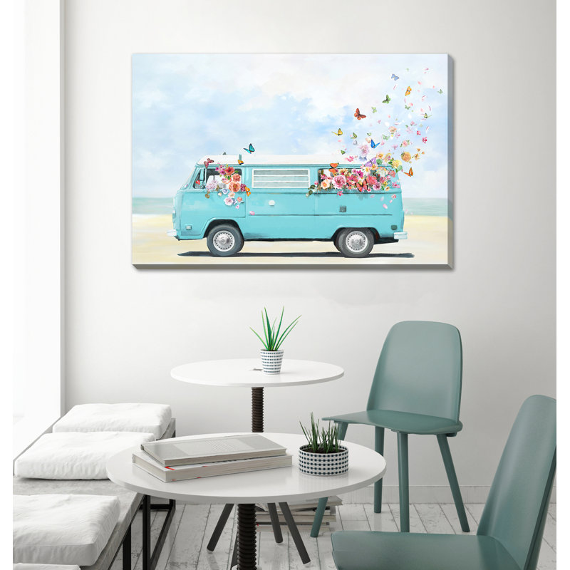 Art sur toile arc-en-ciel flottant