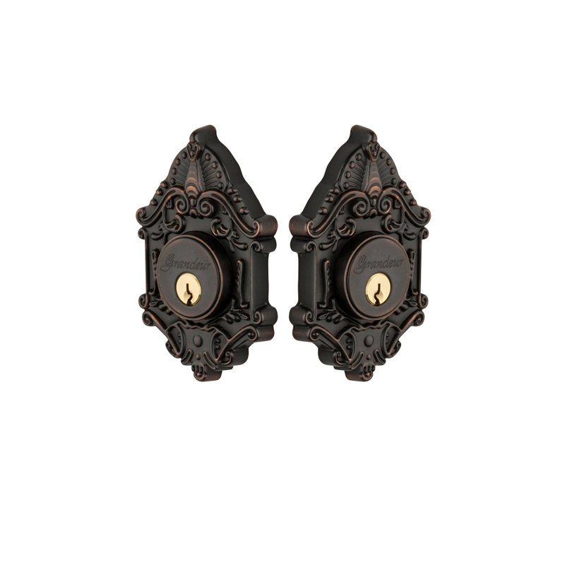 Grande Victorian Double Cylinder Deadbolt, Timeless Bronze