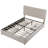 4Ft6 Double Velvet Upholstered Platform Bed Frame With Adjustable Channel Tufted Headboard, With 4 Storage Drawers No Box Spring Needed (No Mattress)-112231731