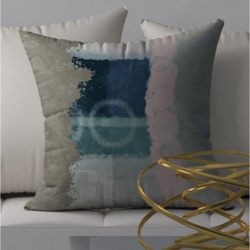 Housse de coussin décoratif carrée superb Happy, 24" X 24"