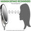 Miroir de maquillage mural lumineux 7,5 po Ovente, loupe 1X et 10X, DEL ronde double face avec gradateur, bras extensible, rétractable et pliant, nickel brossé alimenté par pile USB MLW75BR1X10X-1672813176