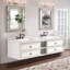 Meuble-lavabo mural 84 po avec lavabo à fixation au mur 84 po, blanc