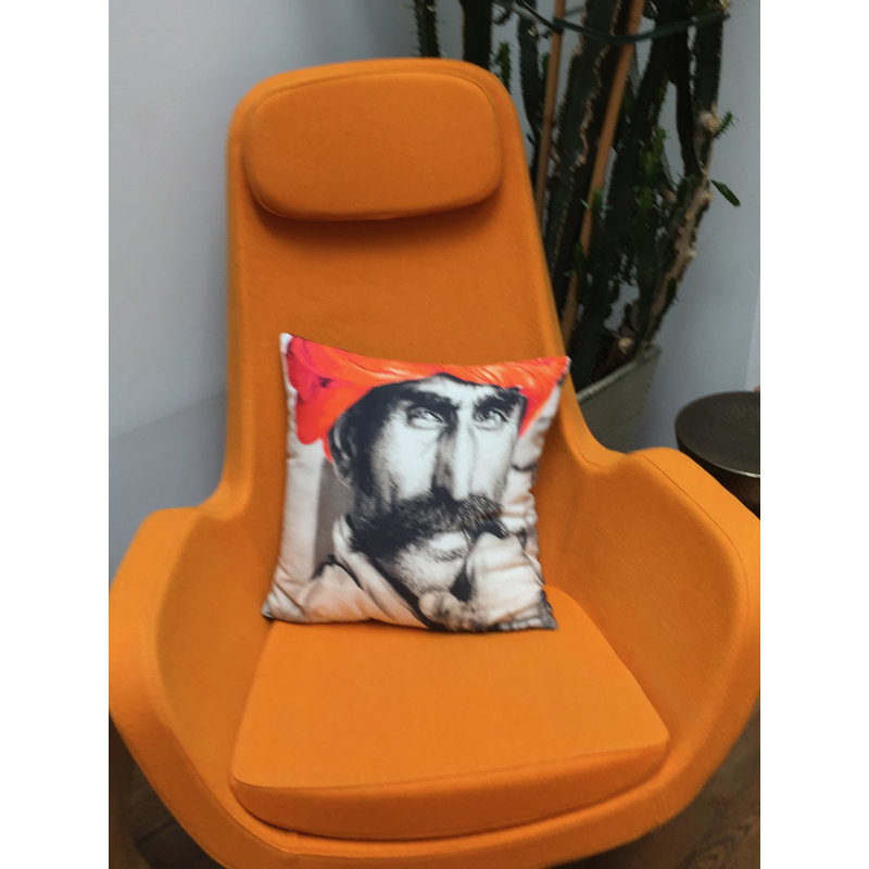 Embroidered Cotton Throw Pillow