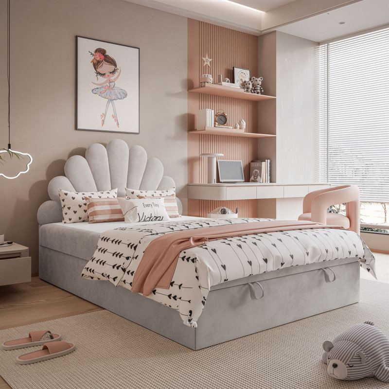 Rhodell Upholstered Ottoman Storage Bed, 140 x 200cm