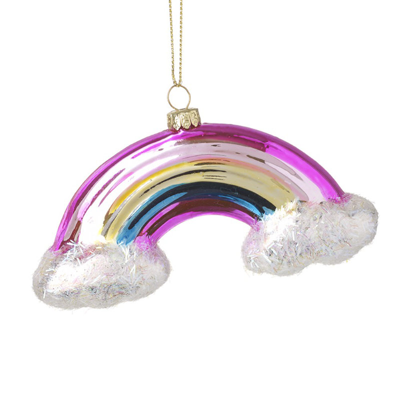 8cm Glass Holiday Shaped Ornament