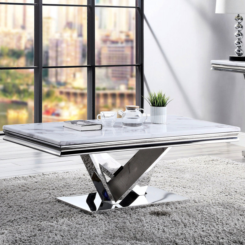 Table basse l 50,6 po Glam, chrome
