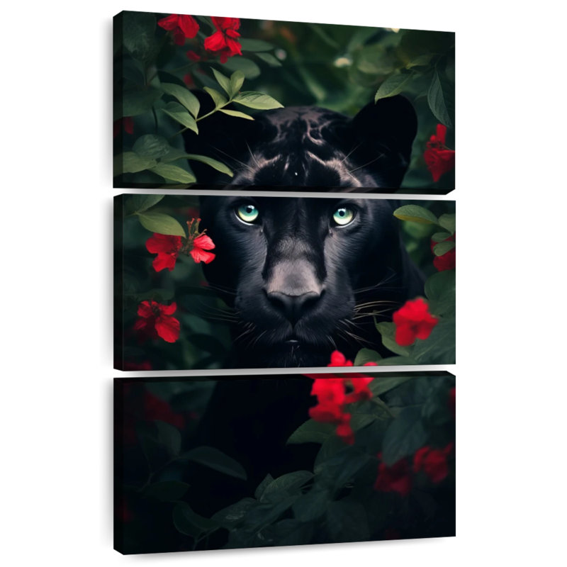 Fleurs de panthère noire Brampt II, H 32 po x l 20 po