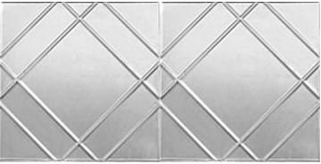 Generic 48.5'' L x 24.5'' W Tin Glue Up Ceiling Tile In Shiny Silver Chelsea Decorative Metal Co