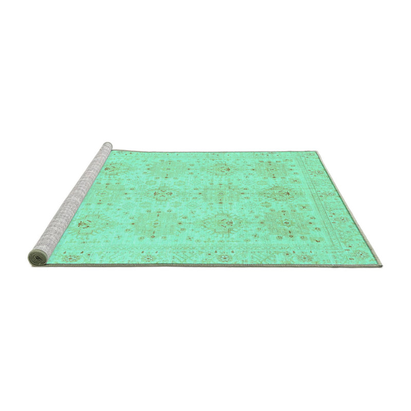 Washable Oriental Indoor Rug, Square 6'