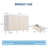 6 Drawer Dresser, Modern White Chest of Drawers with Gold Metal Legs and Handles,Large Double Wooden Dresser for Bedroom