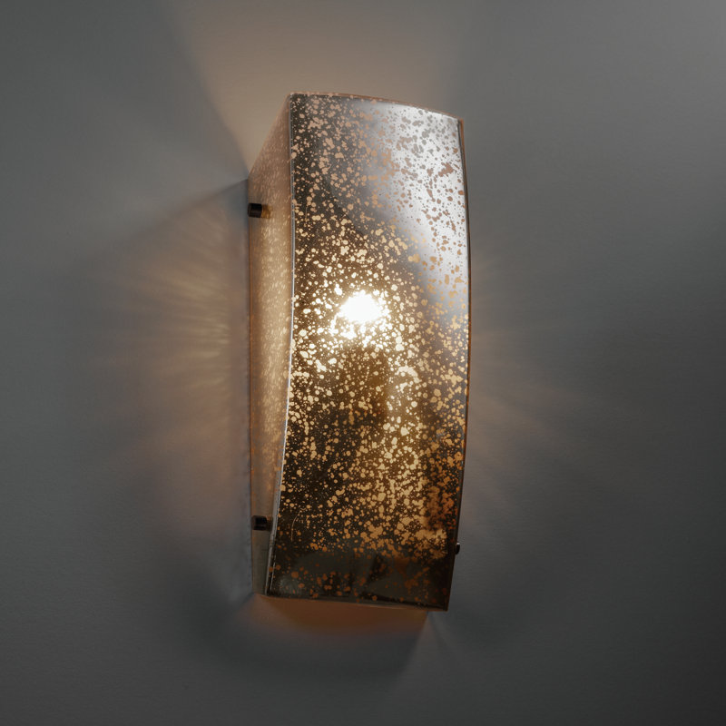 Applique murale rectangulaire 1 lumière Casson, Incandescente 100 W (non incluse), Bronze foncé, Mercurisé