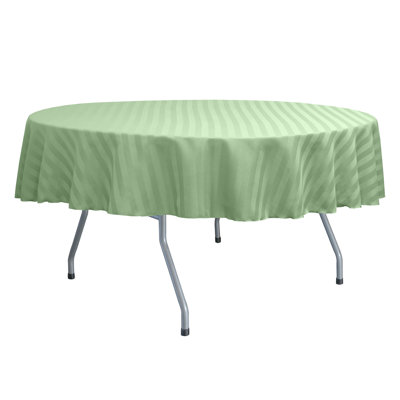 Latitude Run® Satin-Stripe Tablecloth Round