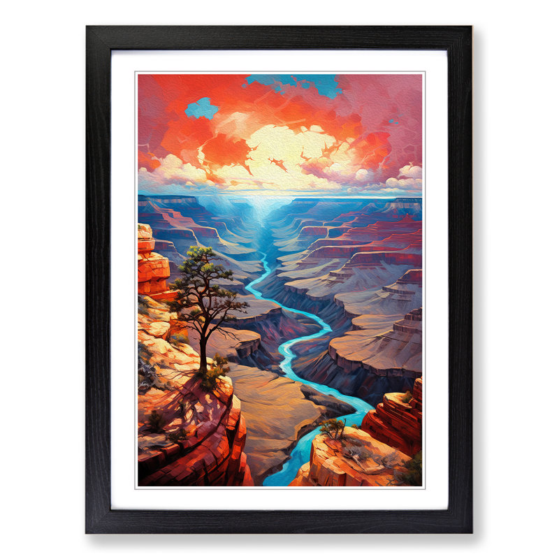 Grand Canyon Tachisme No.2 - Framed Print